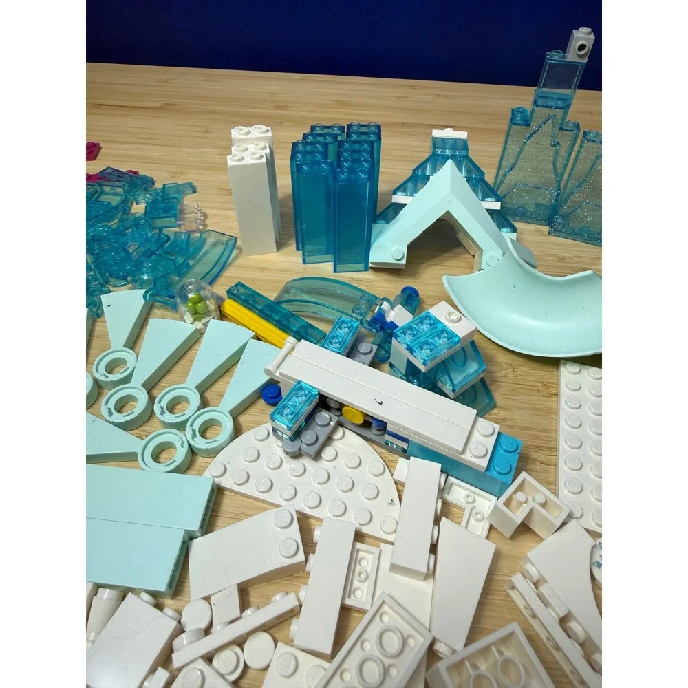 Lego Disney Frozen Replacement Parts Lot Translucent Ice Castle Bricks Slide